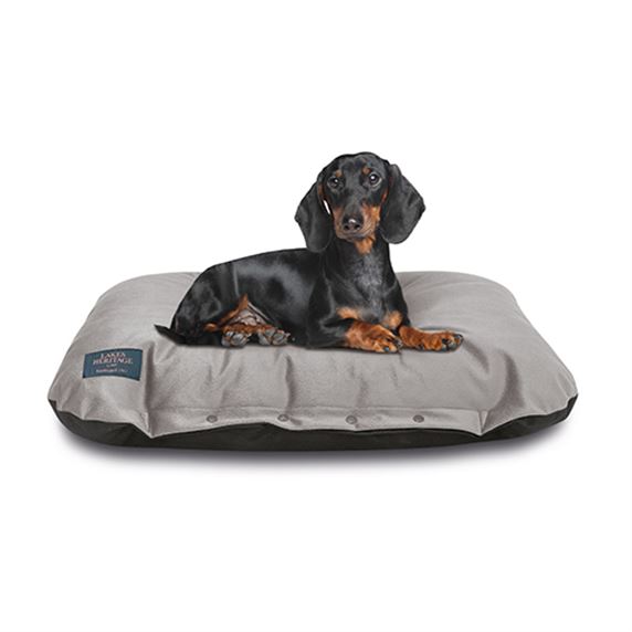 Cushioned Dog Bed - Grey